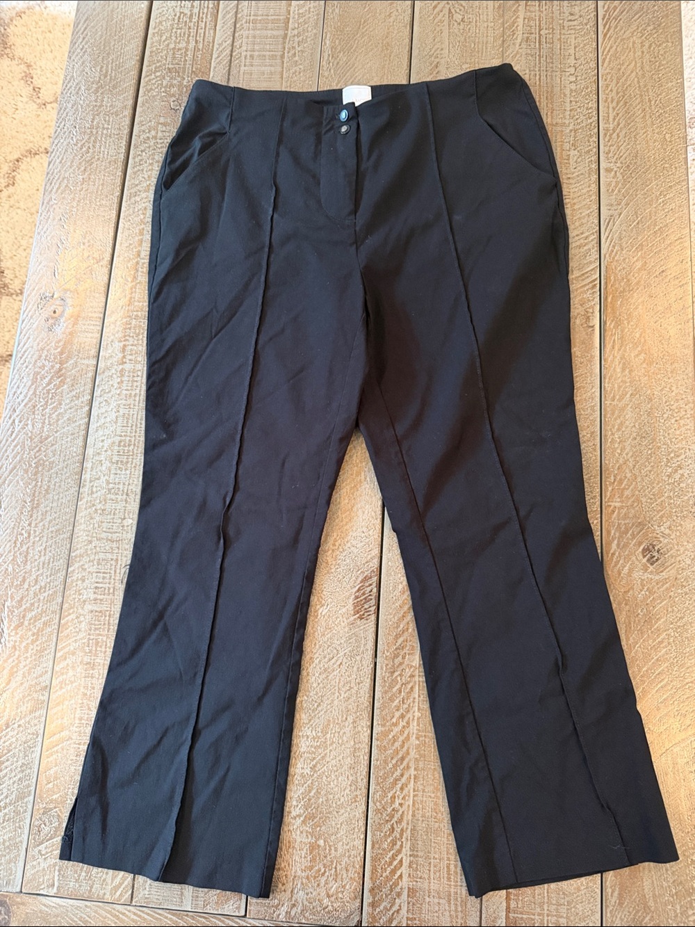 Zac & Rachel Black Straight-Leg Dress Pants